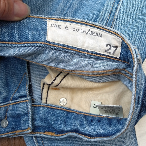 RAG & BONE skinny racer patchwork jeans 27 (D2) - Picture 10 of 13